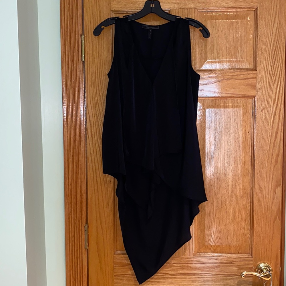 BCBG Asymmetrical Black Top